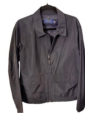 Polo Ralph Lauren Clybourn Jacket Water Repellent Windbreaker Black Sz M NWOT